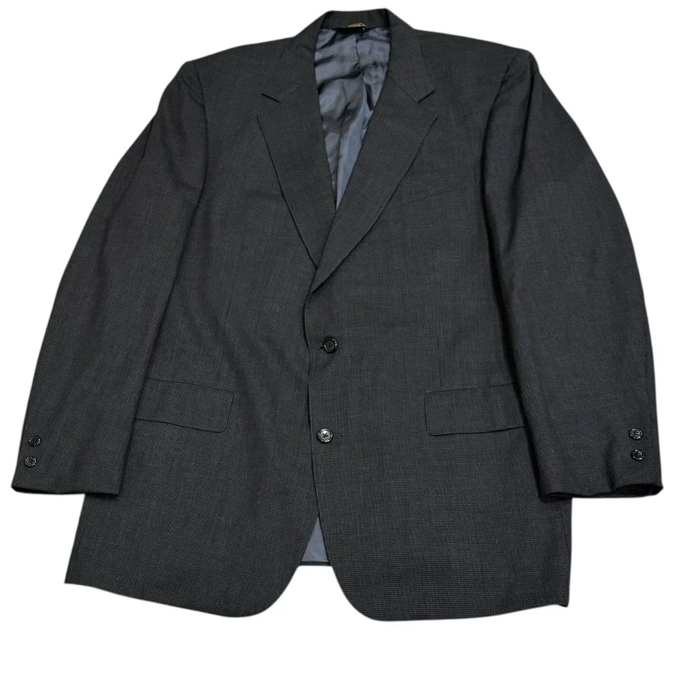 Brooks Brothers Makers Brooksease VTG Herringbone‎ Wool Sz 46L Blazer Sport Coat